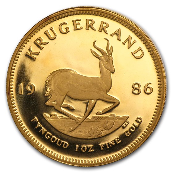 1986 South Africa 1 oz Proof Gold Krugerrand 1986 South Africa 1 oz Proof Gold Krugerrand