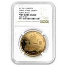 1986 South Korea 1 oz Gold 50,000 Won Olympics PF-69 NGC