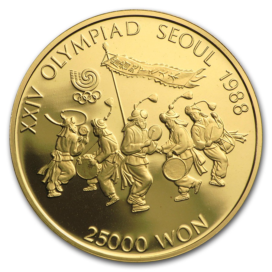 1986 South Korea Gold 25,000 Won Proof