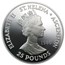 1986 St. Helena/Ascension 5 oz Silver Napoleon Proof