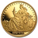 1986 Switzerland 1/2 Unze Gold Eternal Pact Proof