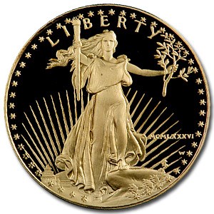 1986-W 1 oz Proof American Gold Eagle (Capsule Only)