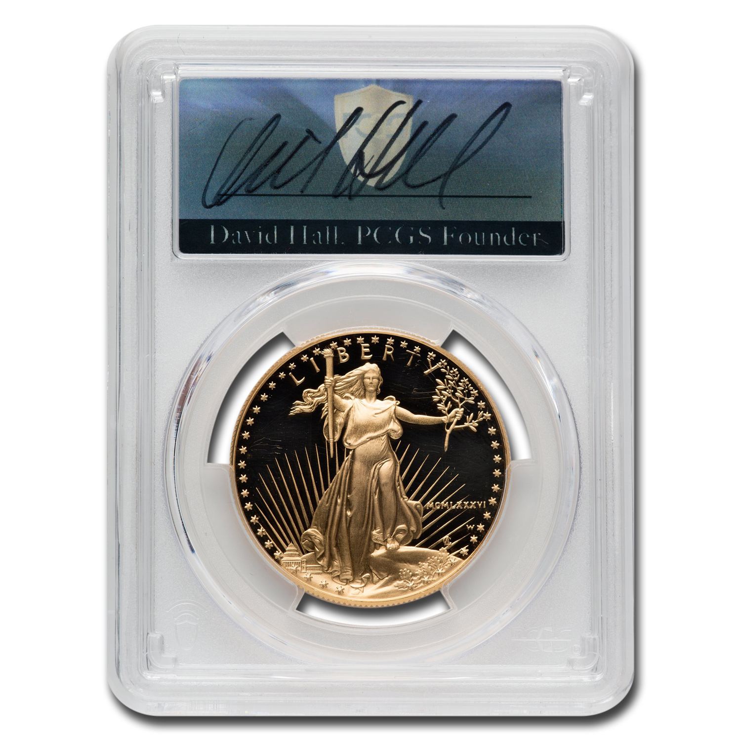 1986-W 1 oz Proof American Gold Eagle PR-70 PCGS (David Hall)