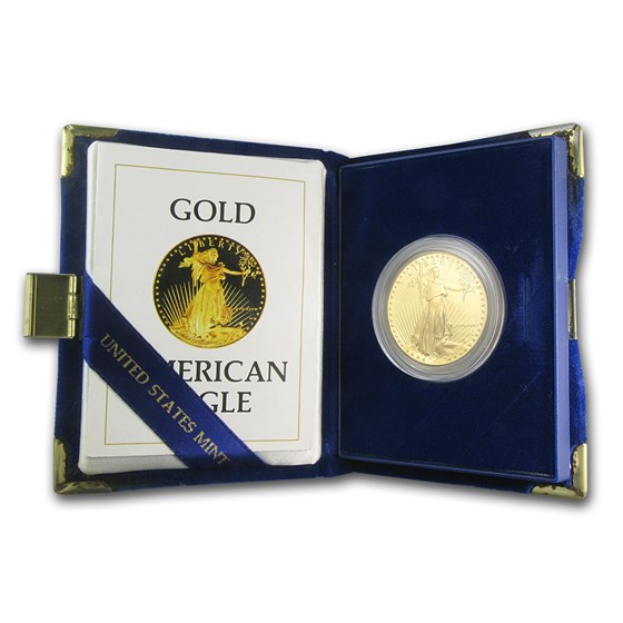 1986-W 1 oz Proof American Gold Eagle (w/Box & COA)