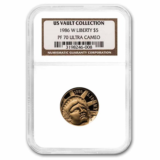 1986-W Gold $5 Commem Statue of Liberty PF-70 NGC
