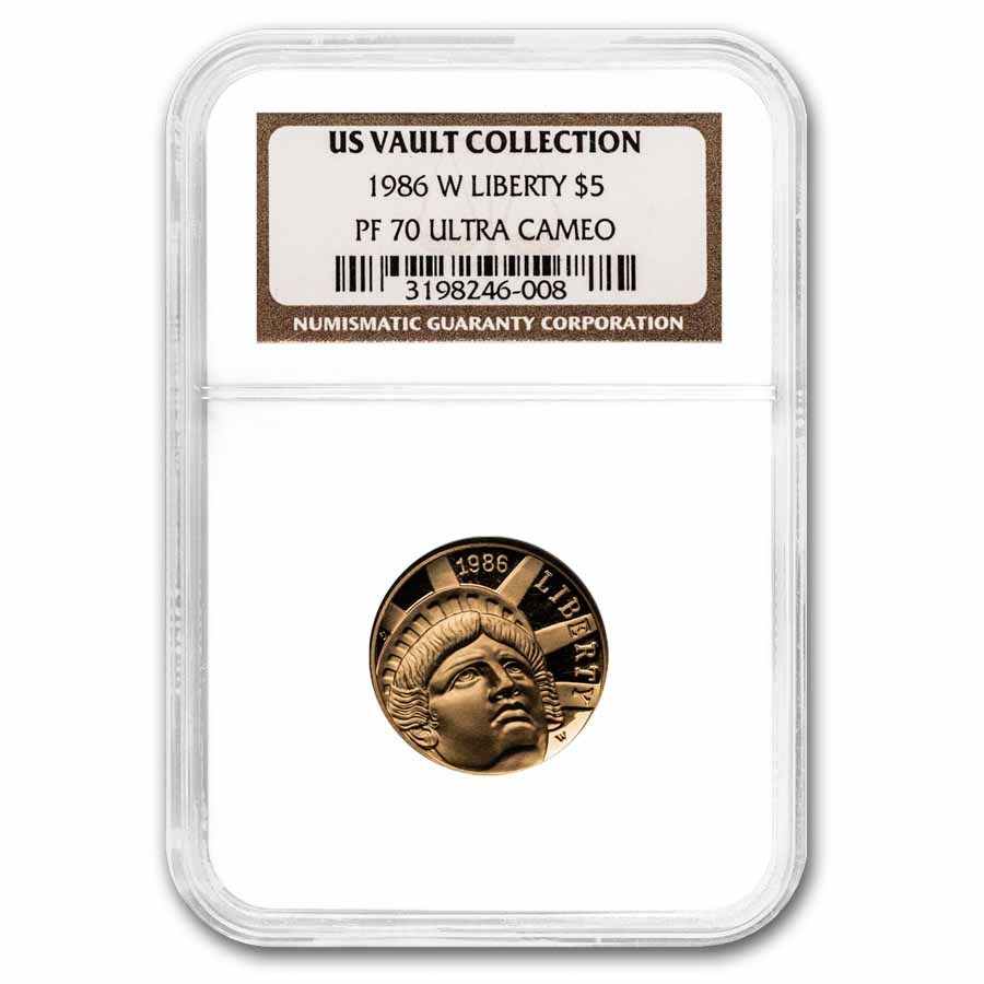 1986-W Gold $5 Commem Statue of Liberty PF-70 NGC