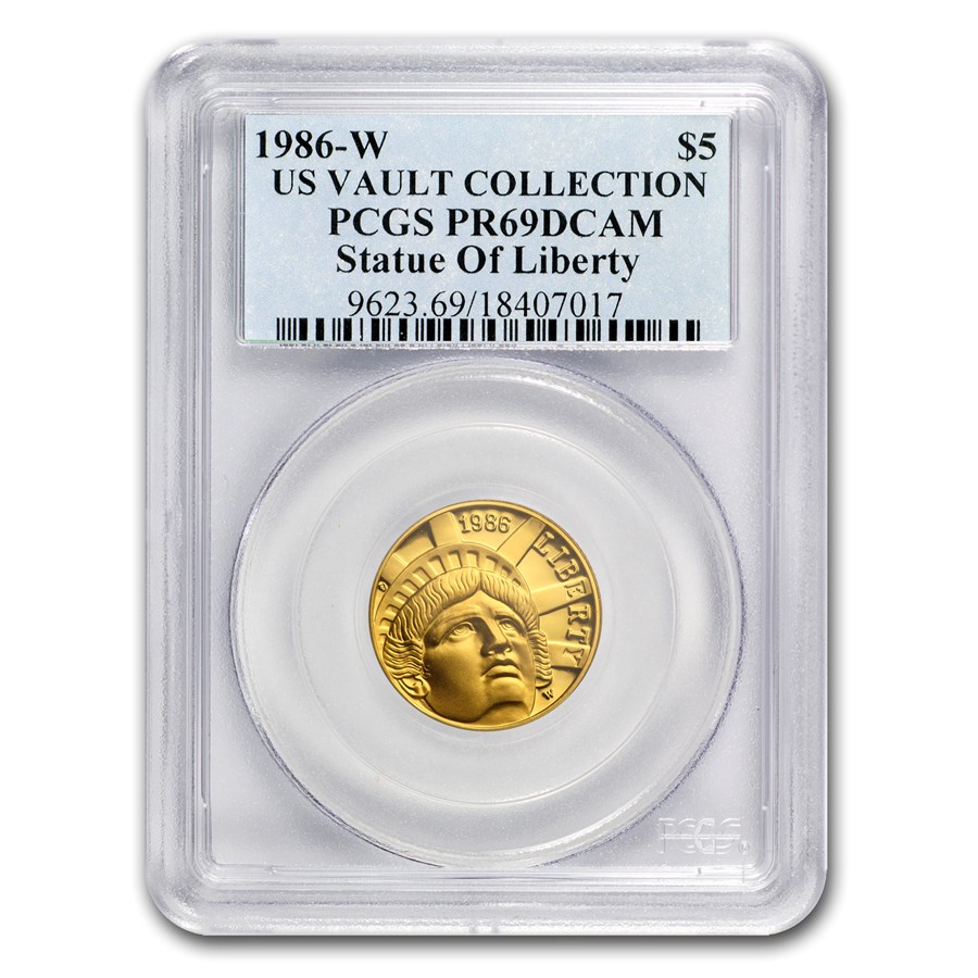 1986-W Gold $5 Commem Statue of Liberty PR-69 PCGS