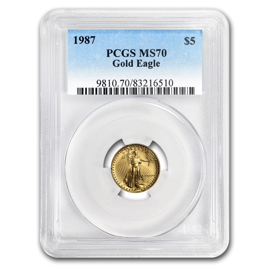1987 1/10 oz American Gold Eagle MS-70 PCGS