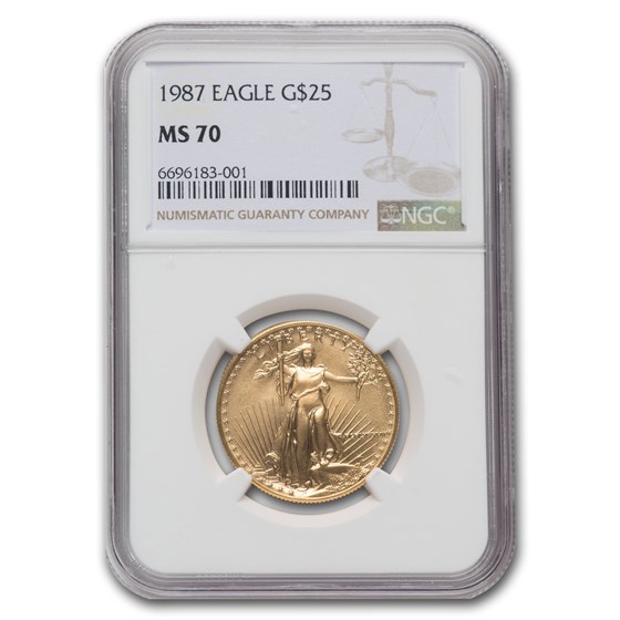 1987 1/2 oz American Gold Eagle MS-70 NGC 1987 1/2 oz American Gold Eagle MS-70 NGC