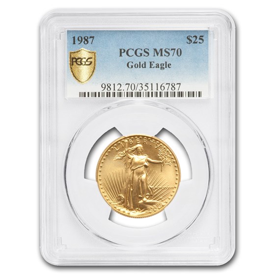 1987 1/2 oz American Gold Eagle MS-70 PCGS 1987 1/2 oz American Gold Eagle MS-70 PCGS