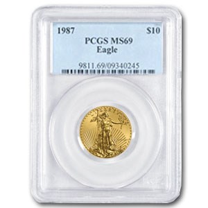 1987 1/4 oz American Gold Eagle MS-69 PCGS 1987 1/4 oz American Gold Eagle MS-69 PCGS