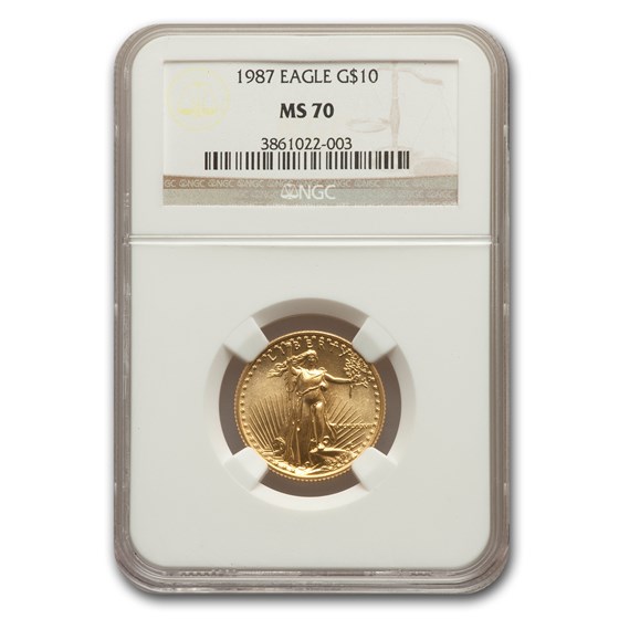 1987 1/4 oz American Gold Eagle MS-70 NGC 1987 1/4 oz American Gold Eagle MS-70 NGC