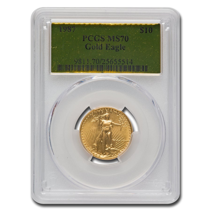 1987 1/4 oz American Gold Eagle MS-70 PCGS (Gold Label)