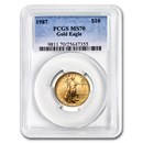 1987 1/4 oz American Gold Eagle MS-70 PCGS