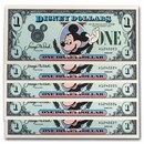 1987 $1 (A) Waving Mickey, Sleeping Beauty's Castle (DIS#1)25 Con