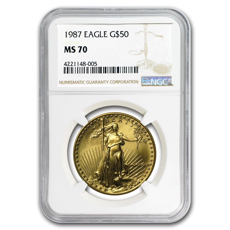 1987 1 oz American Gold Eagle MS-70 NGC