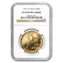 1987 2-Coin Proof American Gold Eagle Set PF-70 NGC 1987 2-Coin Proof American Gold Eagle Set PF-70 NGC