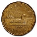 1987-2012 Canada Aureate Bronze Plated Nickel Dollar Avg Circ