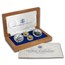 1987 4-Coin Commem Constitution Set BU & Proof (w/Box & COA)