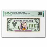 1987 $5.00 (DA) Closed-Eye Goofy, Riverboat (DIS#6) AU-58 PMG