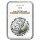 1987 American Silver Eagle MS-70 NGC