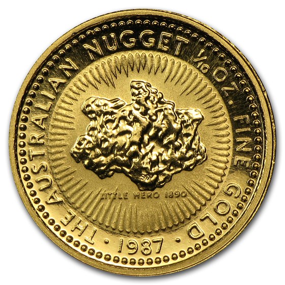 1987 Australia 1/10 oz Gold Nugget 1987 Australia 1/10 oz Gold Nugget