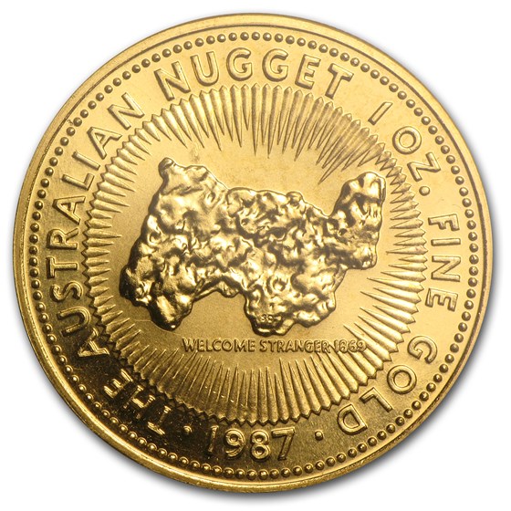 1987 Australia 1 oz Gold Nugget BU 1987 Australia 1 oz Gold Nugget BU