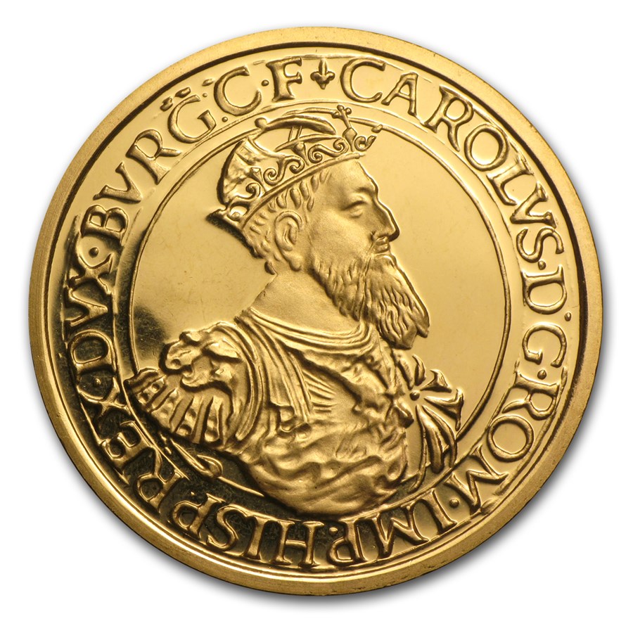 1987 Belgium 1/2 oz Gold 50 Ecu Treaty of Rome BU/Proof