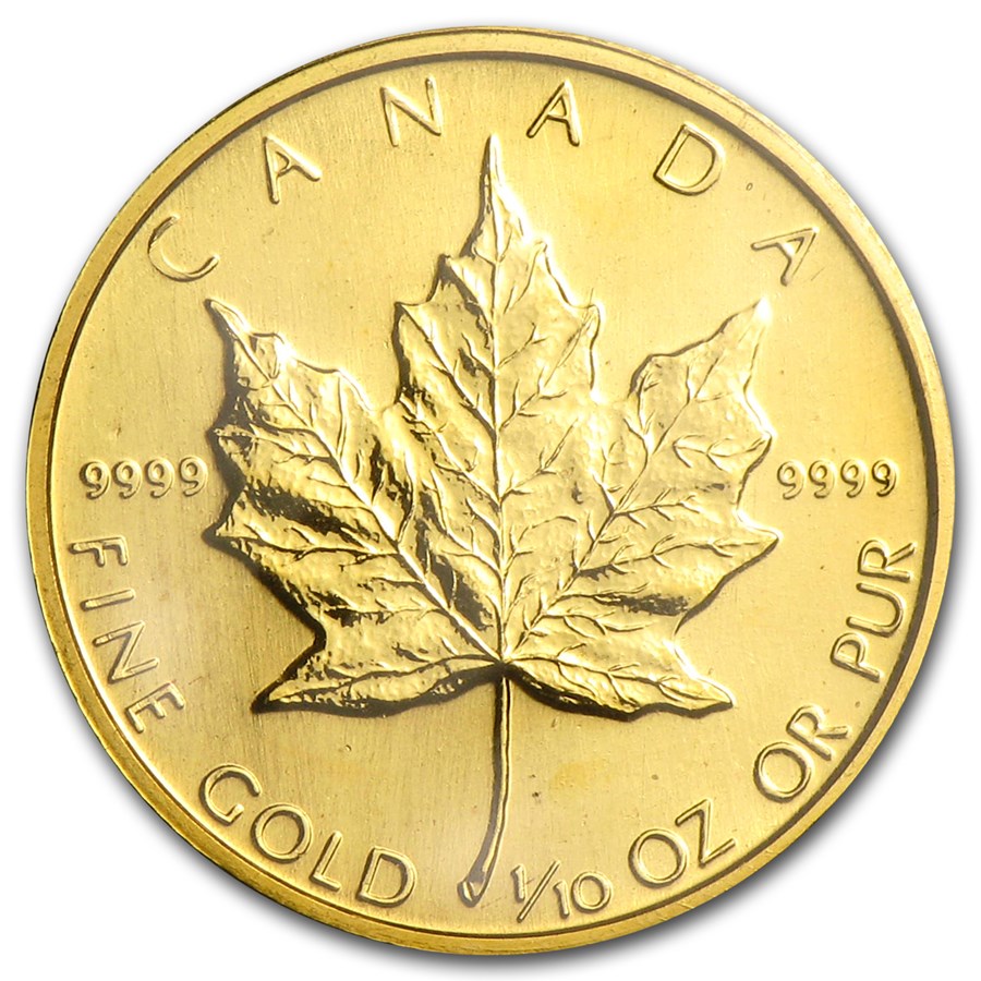 1987 Canada 1/10 oz Gold Maple Leaf BU