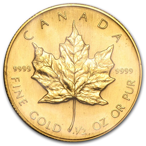 1987 Canada 1/2 oz Gold Maple Leaf BU 1987 Canada 1/2 oz Gold Maple Leaf BU