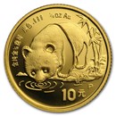 1987 China 1/10 oz Gold Panda Proof (In Capsule)