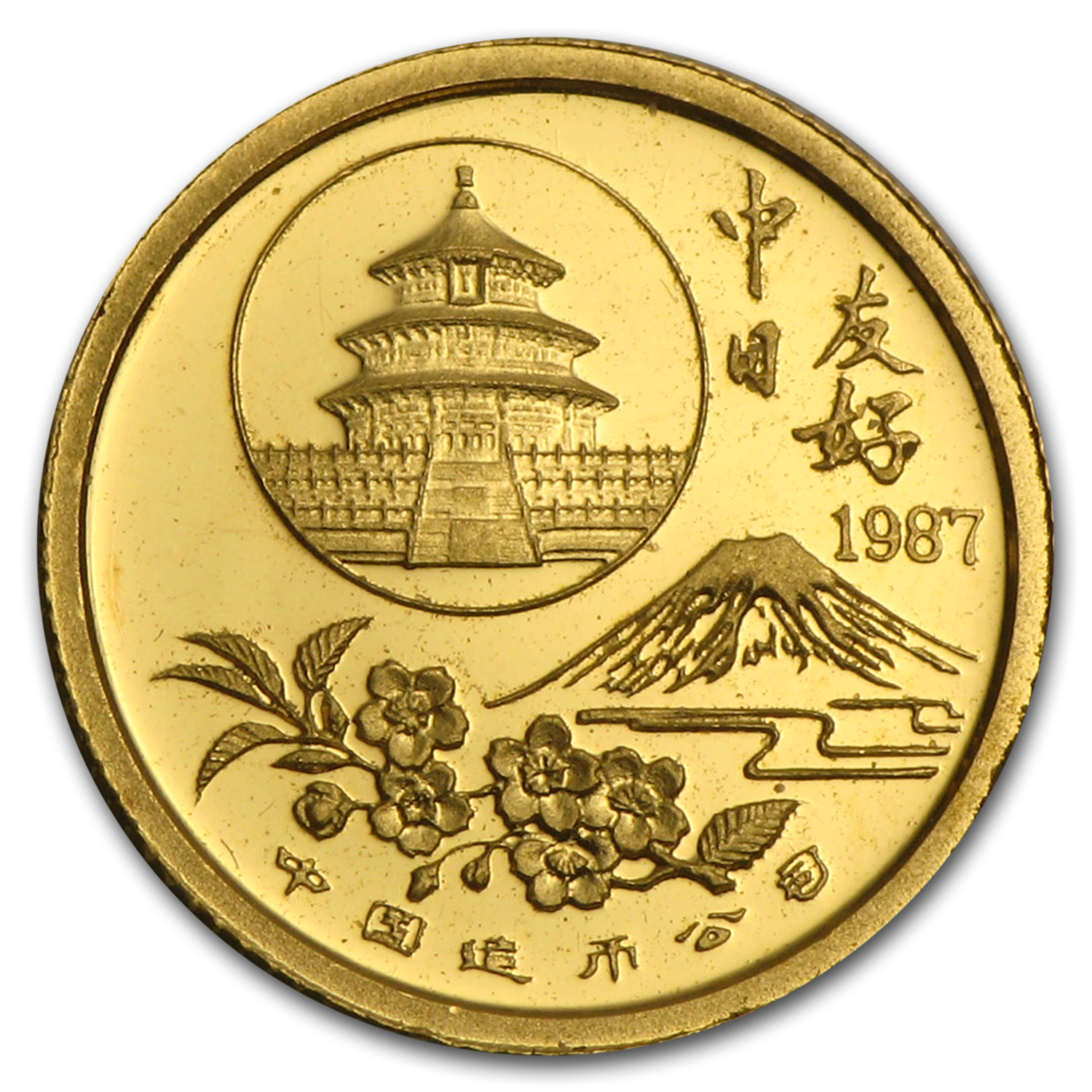 Buy 1987 China 1/20 oz Gold Panda BU (Sino-Japanese Friendship