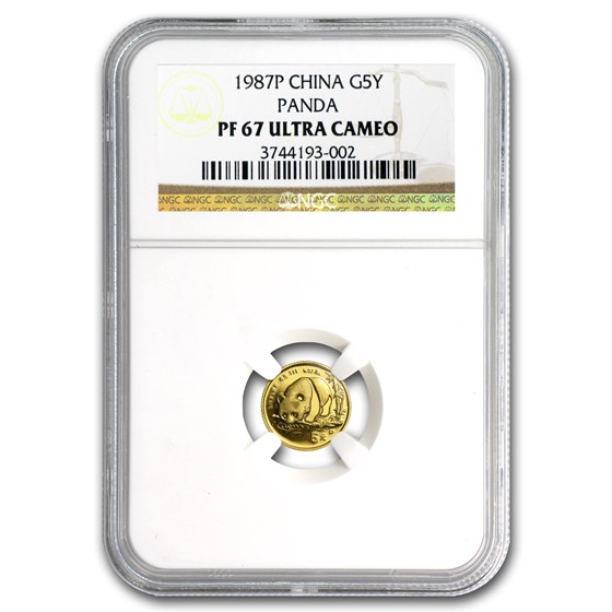 1987 China 1/20 oz Proof Gold Panda PF-67 NGC 1987 China 1/20 oz Proof Gold Panda PF-67 NGC