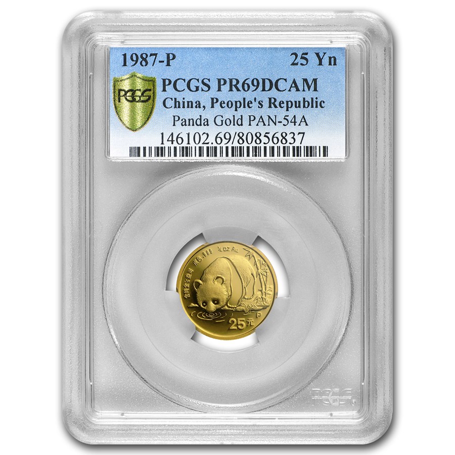 1987 China 1/4 oz Proof Gold Panda PR-69 PCGS