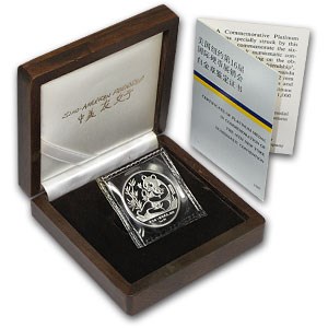 1987 China 1 oz Prf Platinum Sino-American Panda (w/Box & COA) 1987 China 1 oz Prf Platinum Sino-American Panda (w/Box & COA)