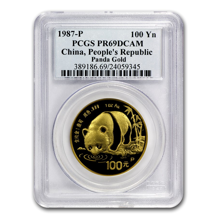1987 China 1 oz Proof Gold Panda PR-69 PCGS