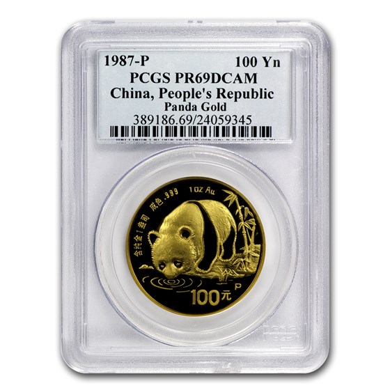 1987 China 1 oz Proof Gold Panda PR-69 PCGS 1987 China 1 oz Proof Gold Panda PR-69 PCGS
