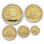 1987 China 5-Coin Gold Panda Proof Set