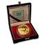 1987 China 5 oz Gold Panda Proof (w/ Damaged Box & COA)