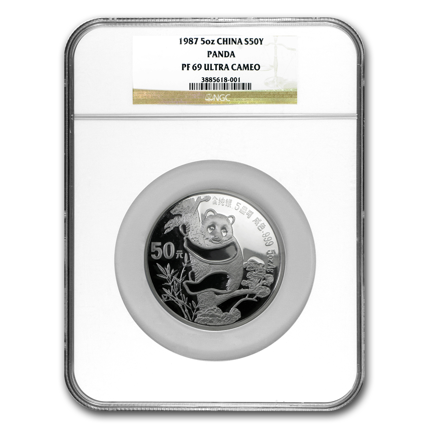 Buy 1987 China 5 oz Silver Panda PF-69 NGC | APMEX