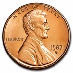 1987-D Lincoln Cent 50-Coin Roll BU