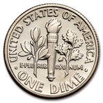 1987-D Roosevelt Dime 50-Coin Roll BU