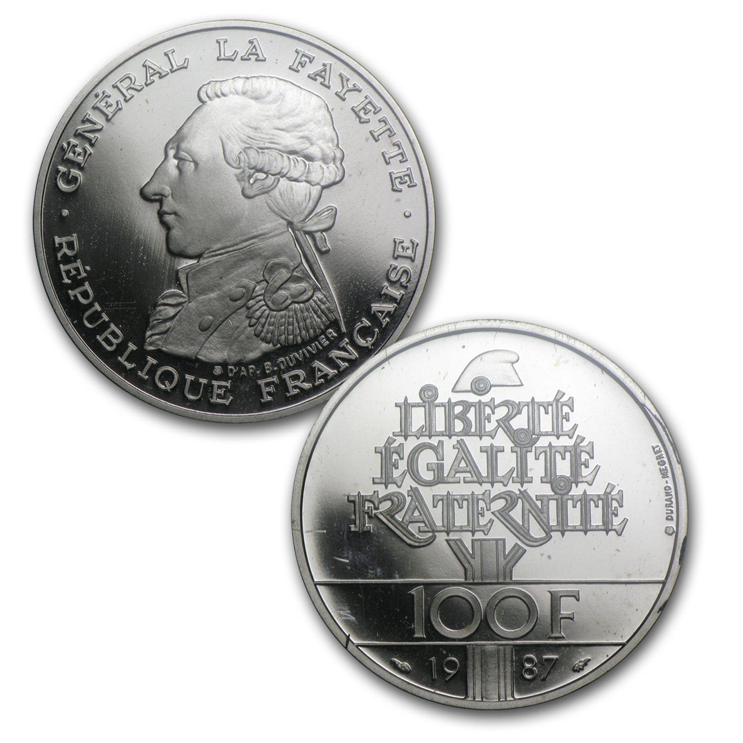 Buy 1987 France 4x 100 Francs La Fayette Proof Set (Multi-Metal