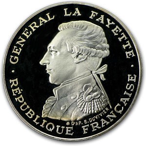 1987 France Silver 100 Francs Gen. Lafayette Proof (ASW .4581) 1987 France Silver 100 Francs Gen. Lafayette Proof (ASW .4581)