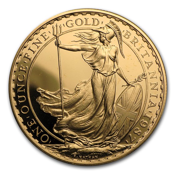 1987 Great Britain 1 oz Gold Britannia Proof 1987 Great Britain 1 oz Gold Britannia Proof