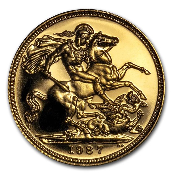 1987 Great Britain Gold Sovereign Proof (w/Box & COA) 1987 Great Britain Gold Sovereign Proof (w/Box & COA)