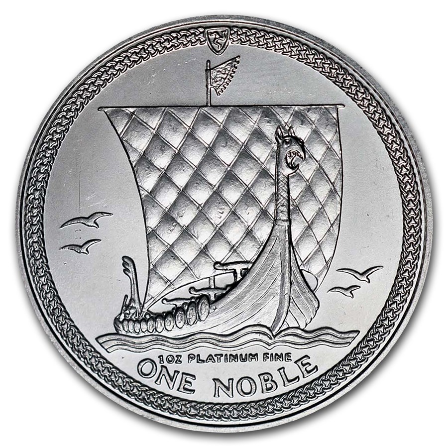 1987 Isle of Man 1 oz Platinum Noble BU