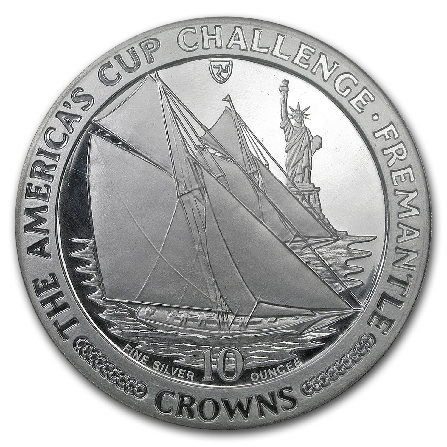 Buy 1987 IoM 10 oz Silver 10 Crowns America's Cup Proof | APMEX