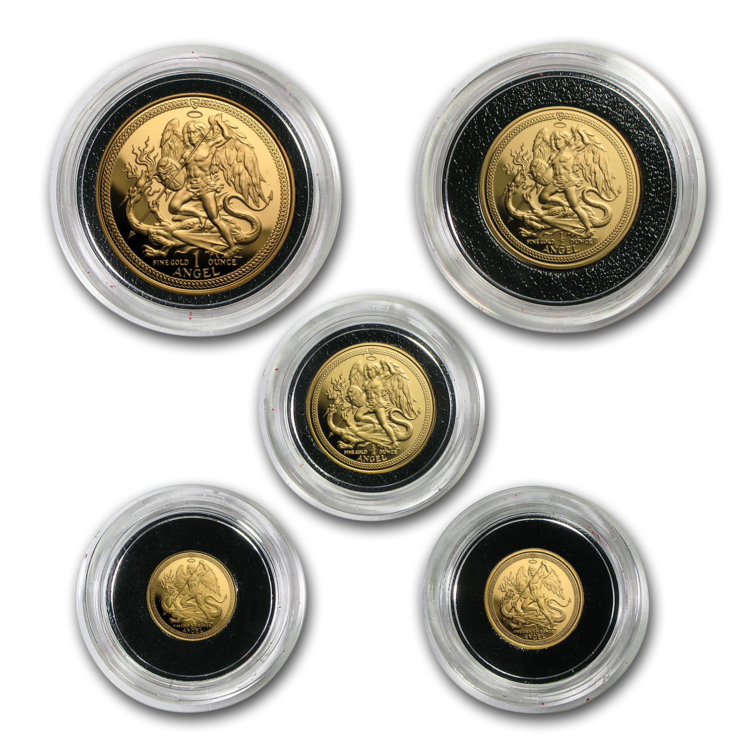 Buy 1987 Isle of Man 5-Coin Gold Angel Proof Set (No Box) | APMEX
