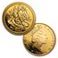 1987 Isle of Man Angel 5-Pc Gold Proof Set (1.9 oz)